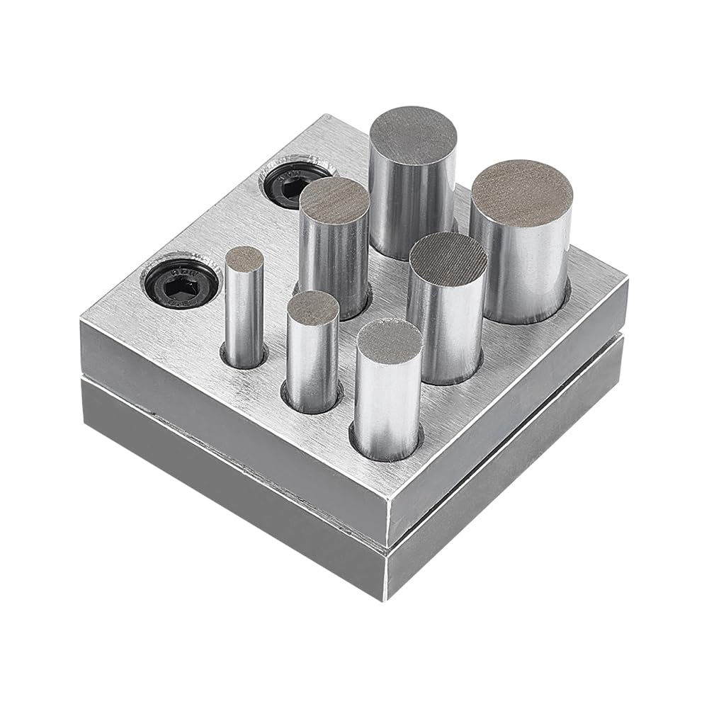 UNICRAFTALE 7pcs/set 7 Sizes Disc Cutter Set Carbon Steel Circle Round Disc Cutter Jewelry Making Metal Cutting Forming Pendant Charm Coin Punch Tool Metal Precision Circle Cutting Tool