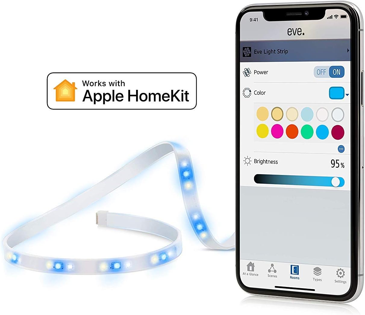 Eve Light Strip (UK-Version), Smart LED Light Strip, Full-Spectrum White and Color, 1800 lumens, no Bridge Necessary - Image 3
