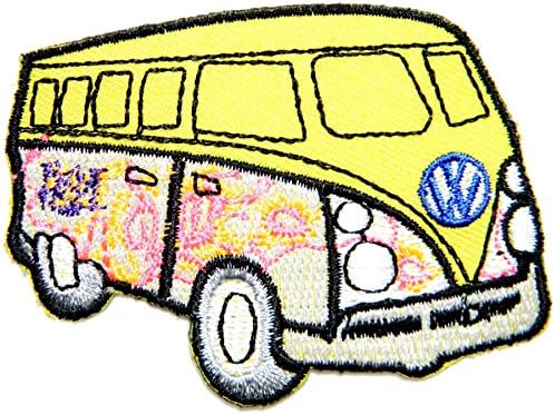 VW Vlokswagen Vanagon Van Bus Camper Golf GTI Logo Sign Car Racing Patch Iron on Applique Embroidered T shirt Jacket Gift BY SURAPAN (yellow)