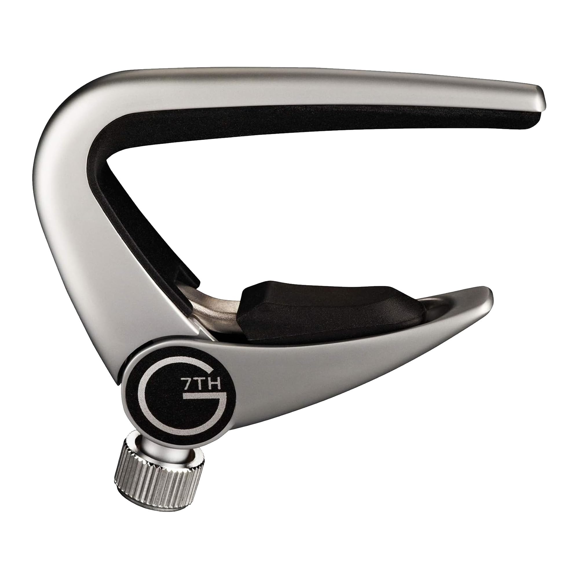 G7th Newport 6 String Silver Guitar Capo - Lightweight with Adjustable Tension Control - Capo for Acoustic and Electric Guitar, UK Designed