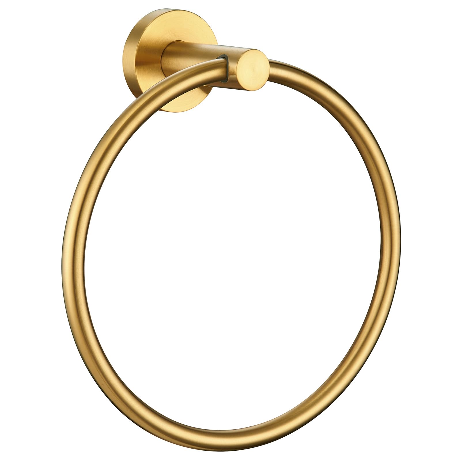 Photo 1 of Bathroom Towel Ring Brushed Gold, Angle Simple SUS304 Stainless Steel Modern Towel Holder, Swivel Hand Towel Rack Wall Mounted
