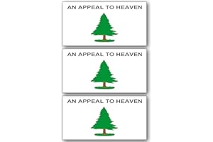WORK HOUSE SIGNS an Appeal to Heaven American Flag Car Magnetic Stickers - Bumper Sticker - Car Stickers & Decal Sticker Magnet - American Made Decals & Bumper Stickers for Car - Truck Decals - 4" X 2.1" (Set of 3)