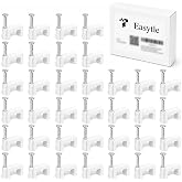 Cable Clips Nail in Cable Clips 100 Pcs 8mm Flat Ethernet Cable Wall Clips Cable Tacks Coax Cable Clip Speaker Wire Clips Cable Nails for Cords Cat5/Cat5e/Cat6/Cat7 RJ45 Cord Clips
