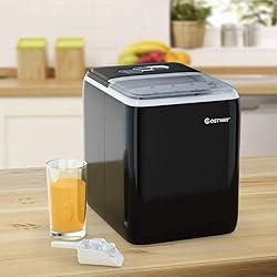 COSTWAY Ice Maker Countertop with Self-Clean