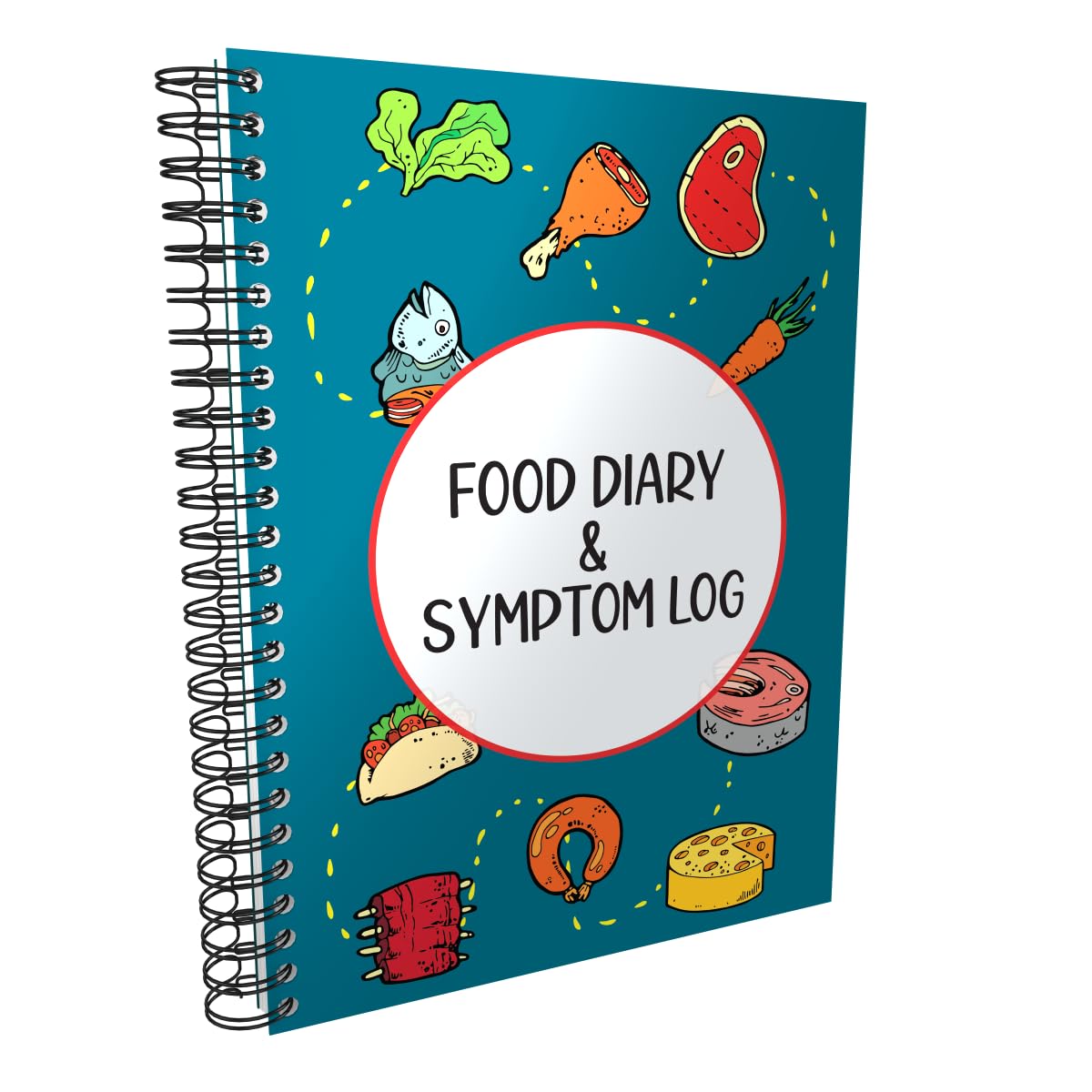 Photo 1 of Food Diary and Symptom Log - Track How Your Diet Affects Your Symptoms | for IBS, Allergies, Intolerance, Crohn’s/IBD | A5 (5.8” x 8.3”) Spiral Bound
