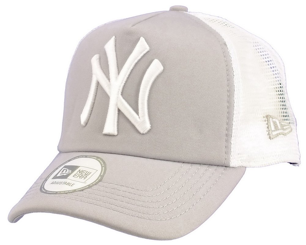 New Era Men's MLB Trucker NY Yankees Baseball Cap, Grey, One Size