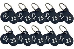 CartKeys – ʴǰٱ-é réutilisables pour jetons de chariot – Convient aux chariots de 1 $ et 25 ¢ – Lot de 4 ou 10