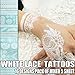 Bluezoo Henna Body Paints Tattoos Stickers Whitelace Tattoo for Girls,women Necklace,bracelets Patterns (Pack of Mixed 5 Random Sheets)