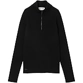 Lacoste Womens Long Sleeve Knitted Quarter Zip Up Sweater