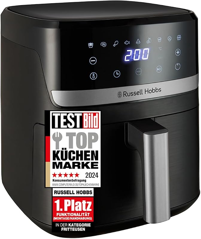 Heißluftfritteuse XL, Satisfry 5,5 l, Schwarz, 27621-56