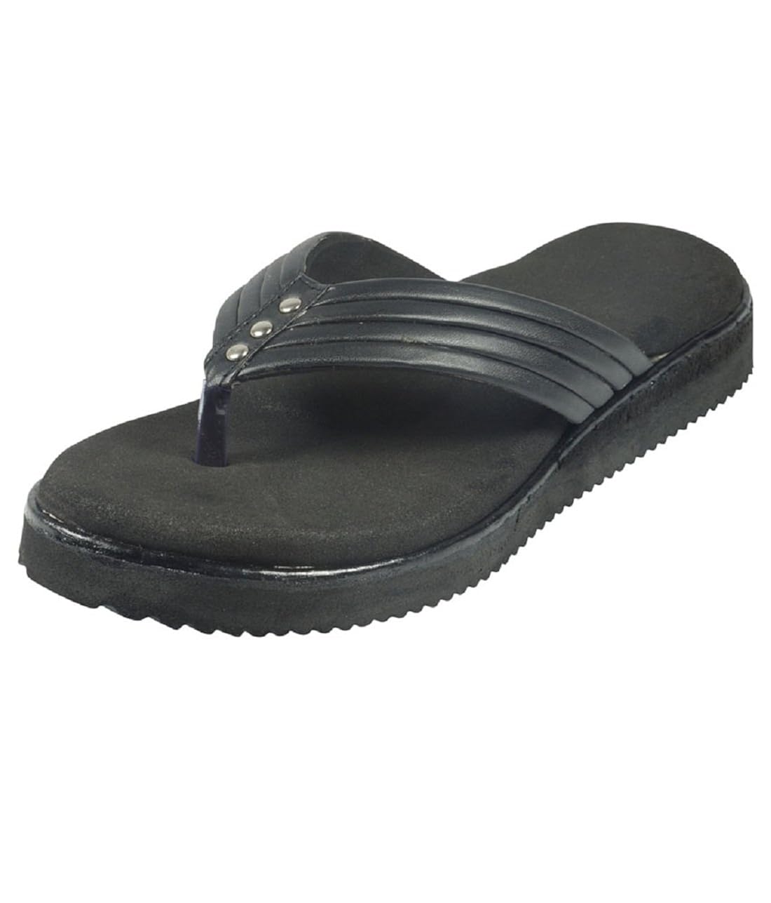 micro-soft women's rexin black slip-on - mcr-111-black