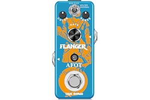 AFOT Classic Flanger Guitar Pedal, Vintage Analog Flanger Effect Pedal, Electric Guitar Effects Pedal, True Bypass, Blue Flanger