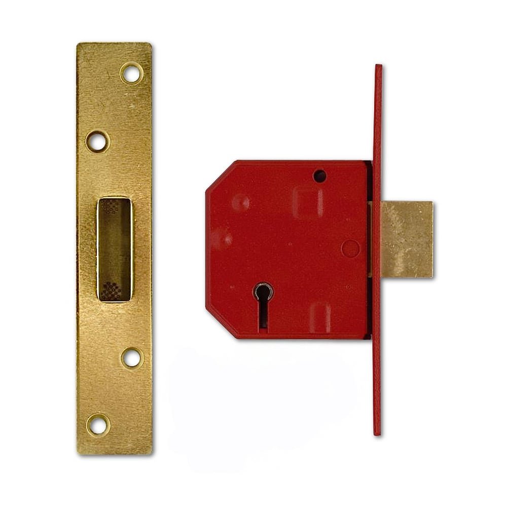 Union Locks 2134E 5 Lever BS Mortice Deadlock 67mm - Brass Finish (Boxed)