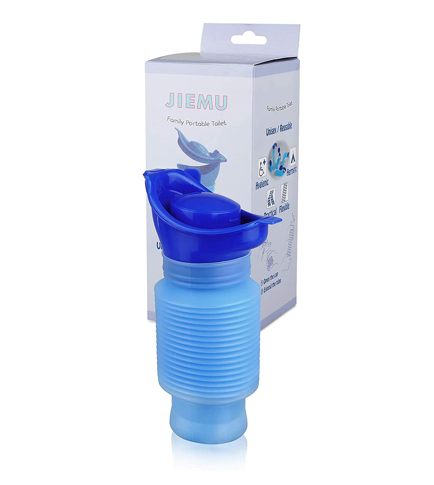 Emergency Urinal,750ml Shrinkable Urinal Portable Urine Bottle Mobile Toilet Potty Pee for Unisex Men Women Male Female Kids Ladies Car Traffic Jam Camping Travel Queuing