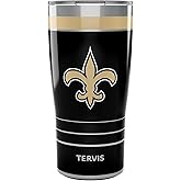 Tervis Traveler NFL New Orleans Saints - MVP Triple Insulated Tumbler Travel Cup Keeps Drinks Cold & Hot, 20oz, Stainless Steel
