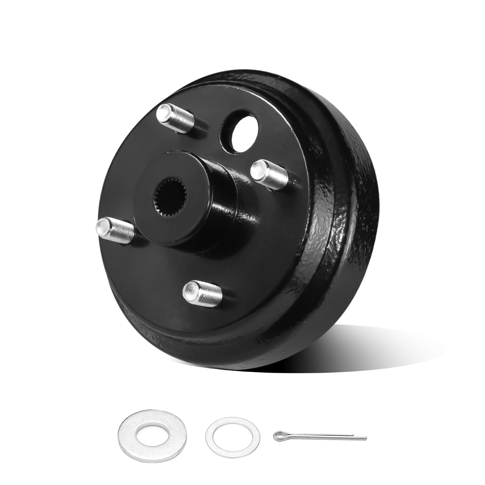 Photo 1 of Shu-Ran Golf Cart Brake Drum/Hub Assembly Electric for EZGO TXT 1982-Up Models, Fit EZGO OEM Brake Drum Replaces OEM# 19186G1P