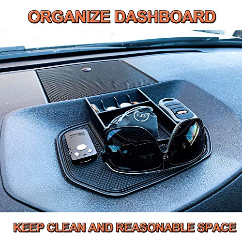 JKCOVER Dash Center Console Table Storage Tray Compatible with Toyota Tundra 2014 2015 2016 2017 2018 2019 2020 Accessories,Dashboard Organizer Phone Holder Cradle Instrument - Thumbnail 6