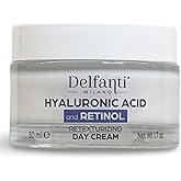 Delfanti-Milano • HYALURONIC ACID and RETINOL • Day Cream • Deep Hydration Retexturizing • Face & Neck Moisturizer • Made in Italy • 1.7 oz jar