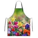 Mount Hour Summer Colorful Flowers Adjustable Apron