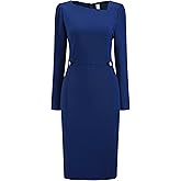 Hobemty Women's Funeral Wear to Work Dress Long Sleeve 2025 Pencil Dress for Women