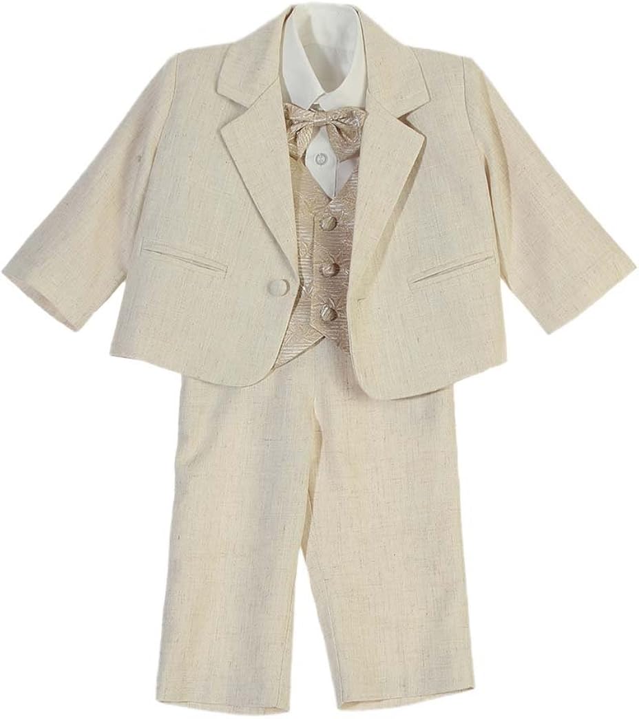 Costume 5 Pieces Ceremonie Bebe Garcon Beige Amazon Fr Vetements Et Accessoires