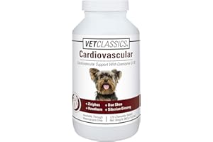 RESOURCES Vet Classics Cardiovascular Support with Coenzyme Q-10 for Dogs, Supports Cardiovascular System with Ziziphus, Dan Shen, Hawthorn, & Siberian Ginseng, 120 Chewable Tablets