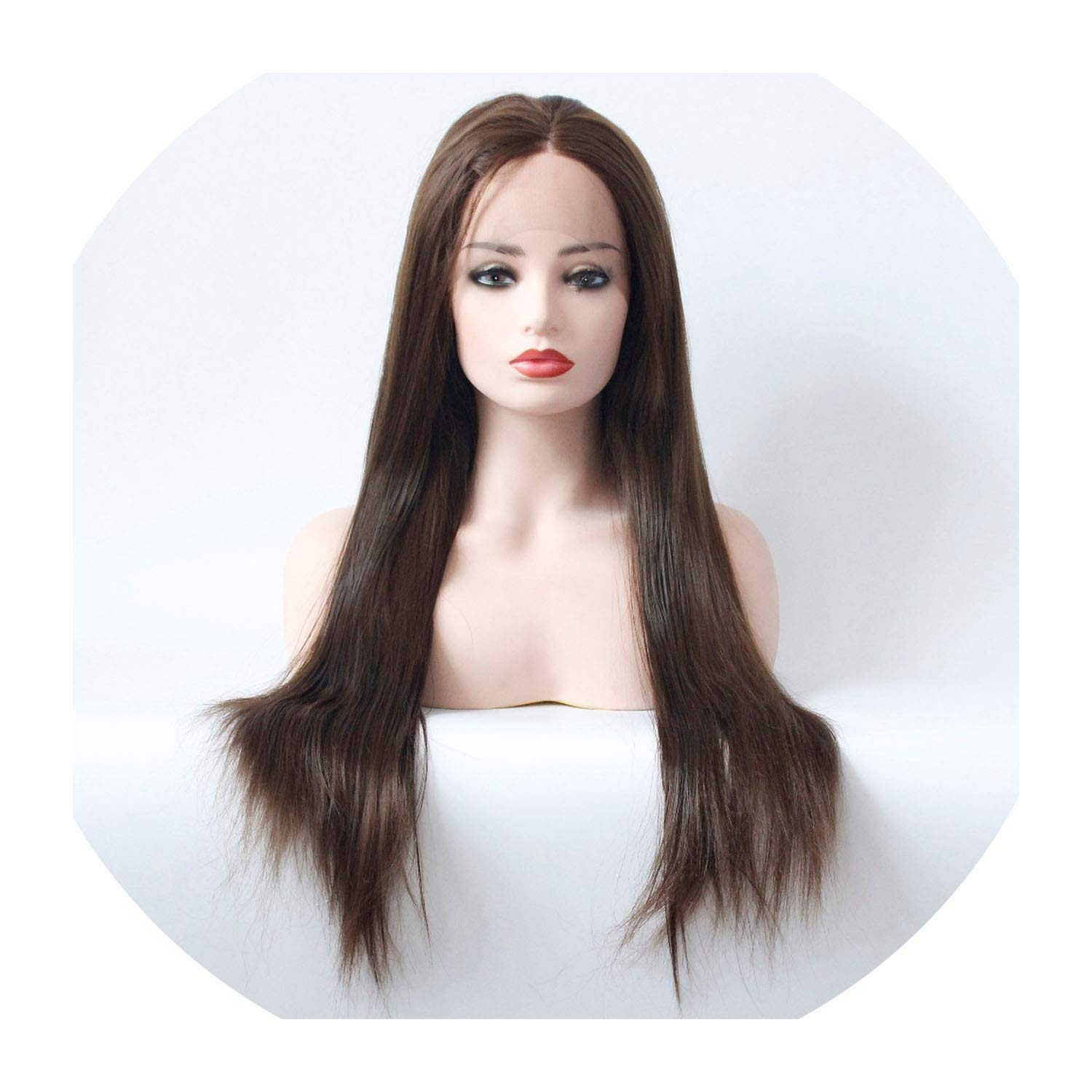 Amazon Com Synthetic Lace Front Wig Straight Natural Hairline