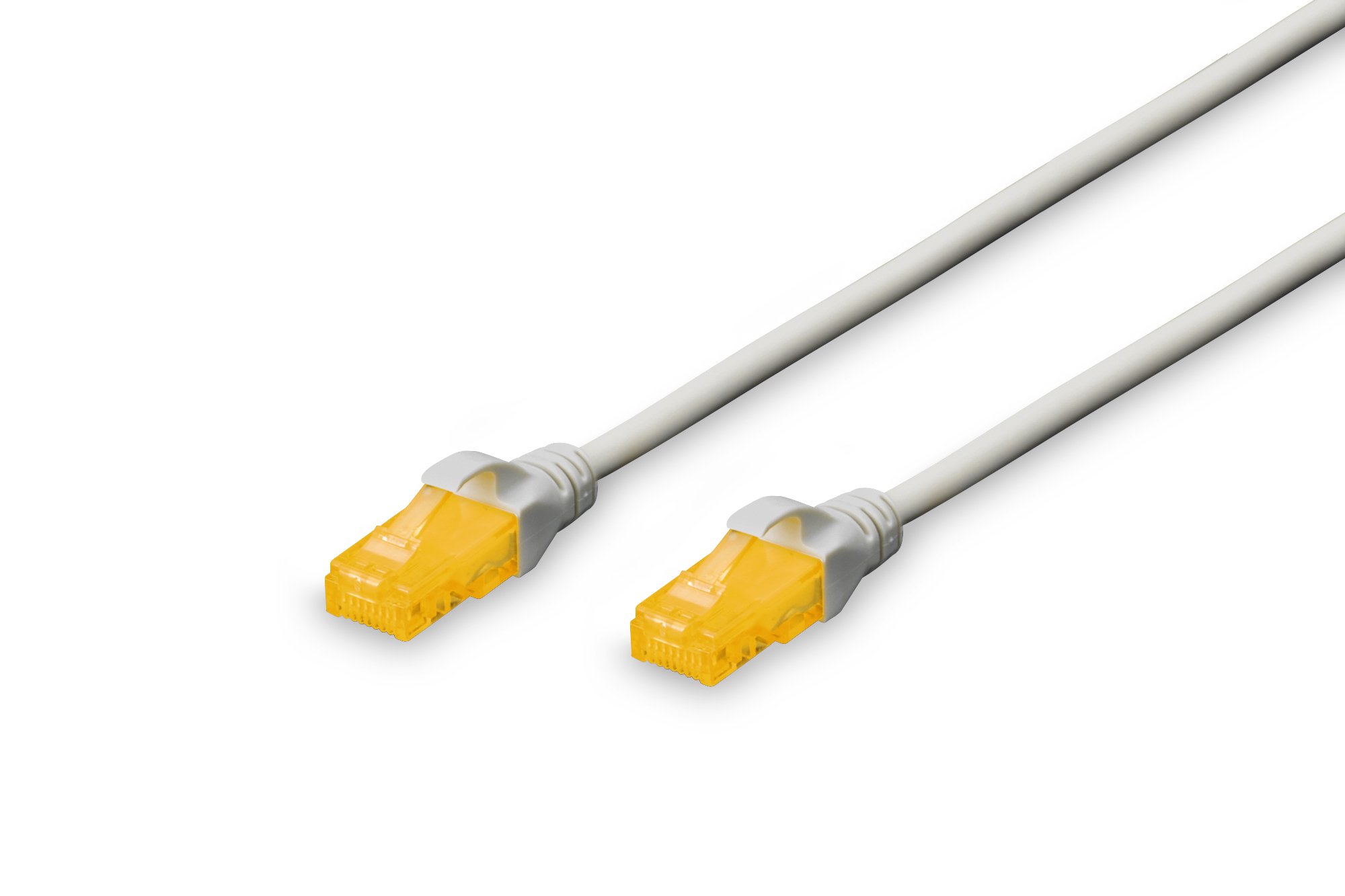 DIGITUS LAN Cable Cat 6A - 10m - RJ45 Network Cable - U/UTP Unshielded - 10 Gbps - Compatible with Cat6 and Cat77 - Gray