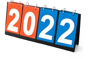 HSZJsto Portable Table Top Scoreboard Flipper, Multi Sports Score Flip Scoreboard Score Keeper