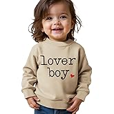 Ritatte Toddler Boy Valentines Sweatshirt Baby Lover Boy Heart Print Sweatshirt Cute Crewneck Long Sleeve Pullover Tops