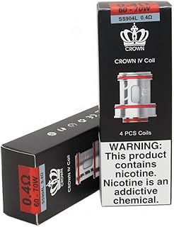 Uwell Crown IV 4 Coils Verdampferköpfe Mesh UN1 UN2 0.2 0.23 0.25 0.4 Ohm (0.4 Ohm 60-70W (Rot))