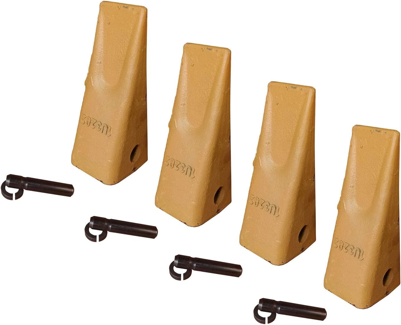 1099200 Cat J200 Style Backhoe Bucket Flare Teeth w Pins & Retainers 2