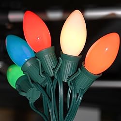 SUNSGNE 25Ft Christmas Lights Outdoor, C9