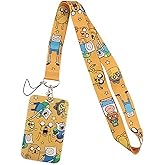 Adventure Cartoon Time Finn and Jake with ID Holder Lanyard Keychain