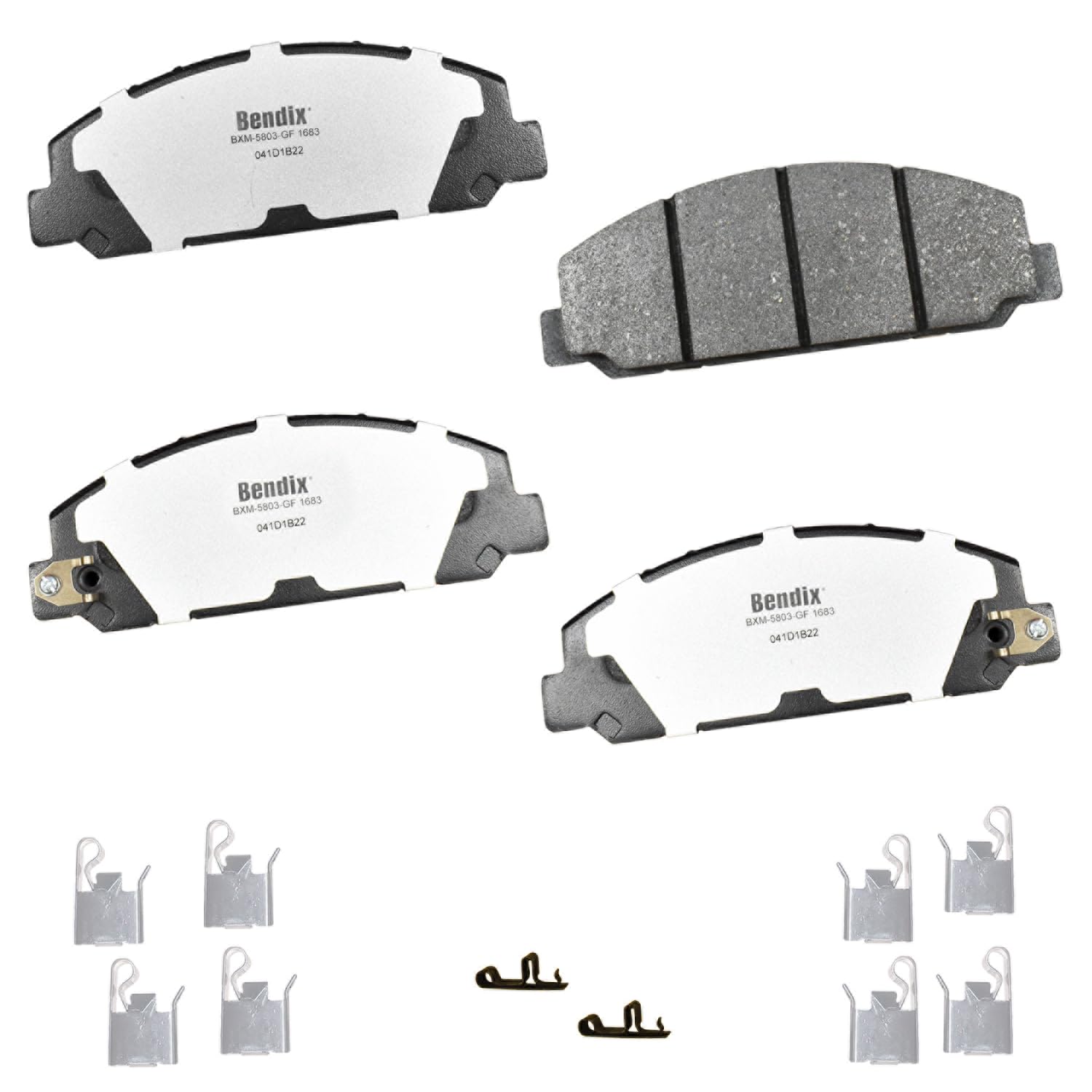 Bendix Fleet Metlok MKD1683FM Semi-Metallic Brake Pads for Hino 195 2020-2012, 195DC 2014, 195h 2020-2012 Image