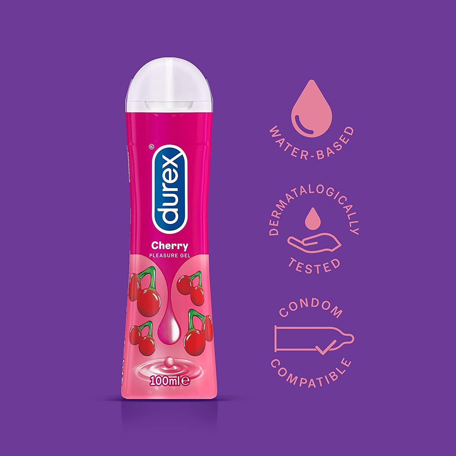 Durex - Cheeky Cherry Lube - 100ml x 3, 300 ml (Pack of 1) - Image 3