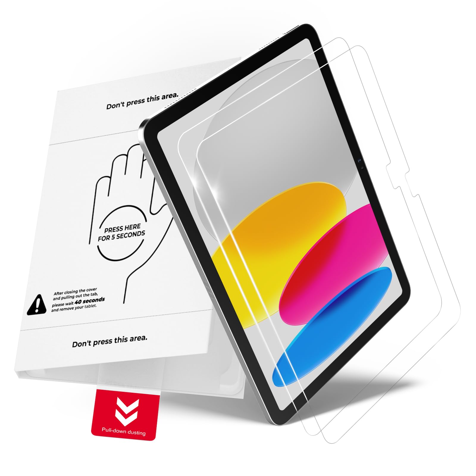 Photo 1 of bersem 2 Pack AlignGuard Pro Screen Protector for iPad A16 11th/10th Generation (11/10.9 Inch, 2025/2022), 9H Hardness Tempered Glass, HD Clear, No Bubbles, Dust Free PullBox