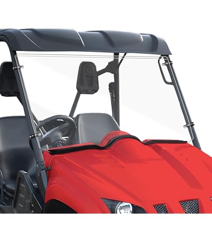 Pare-brise Arrière Souple Pour UTV Rhino 450 660 700 - PVC Transparent, Réduction Poussière, Installation Facile