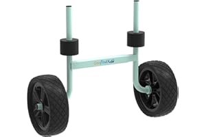 GANFINDX GanFind Kayak Cart Canoe Trolley Carrier Kayak Accessories Transport Dolly with Solid Foam Wheels Detachable Frame Pole and Crossbar