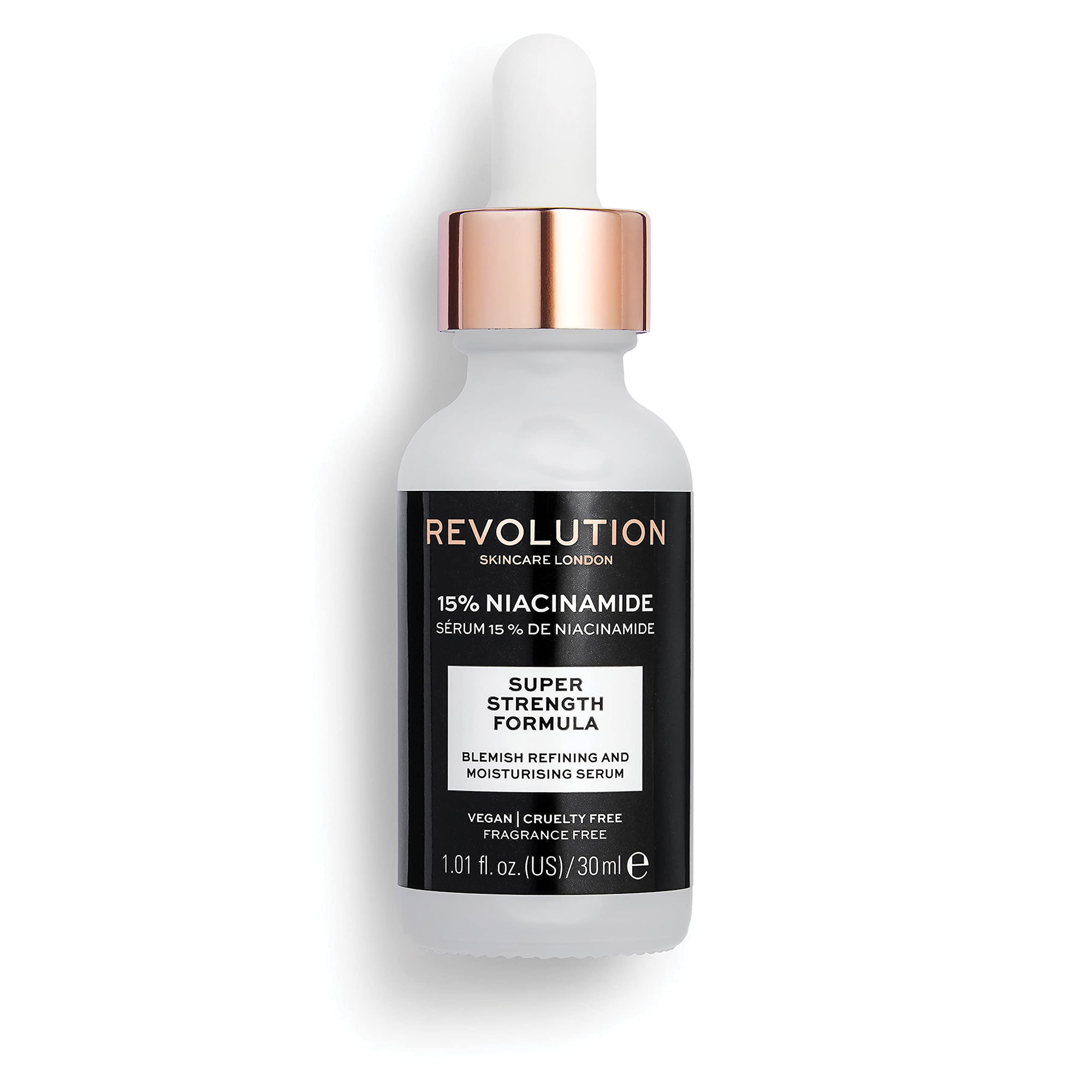Revolution Skincare London, 15% Niacinamide Super Strength Serum, Tackles Blemishes, Minimises Pore Appearance, Moisturising Face Serum, 30 ml