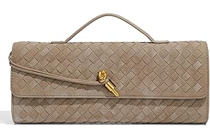 Upbull Trendy Woven Evening Clutch Purses Women Underarm Shoulder Handbag Cute Satchels Crossbody Purse PU Leather Wallet