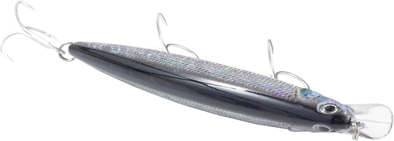 Calissa Offshore Tackle 110mm California Inshore Fishing ||| Special Jerkbait Crankbait Surf Flash Fishing Salt Pro Lure Minnow Zebra MS Metallic Sardine Glow 110 : Sports & Outdoors