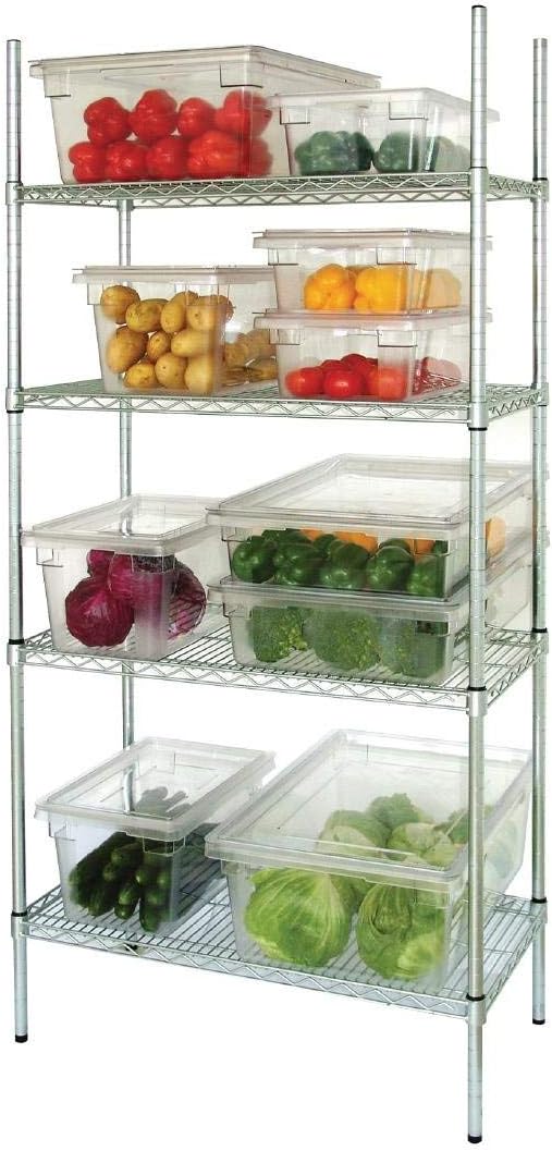 Vogue 4 Tier Wire Shelving Kit 915x460 mm, Galvanised Zinc, Maximum Load: 220 kg, Size: 1853(H) x 915(W) x 460(D)mm - Image 5