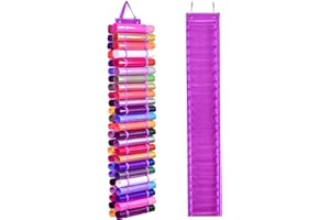 RZMAYIS Vinyl Storage Rack, Vinyl Organizers Holder Holds up to 48 Rolls, Wall-Mount Vinyl Holder Bag for Craft Room Organizers and Storage (Purplish Red)