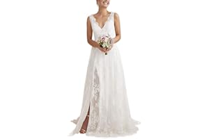 WaterDress Beach Wedding Dresses for Bride 2025 Long Sleeve Lace Boho Bridal Gowns for Women WDW001