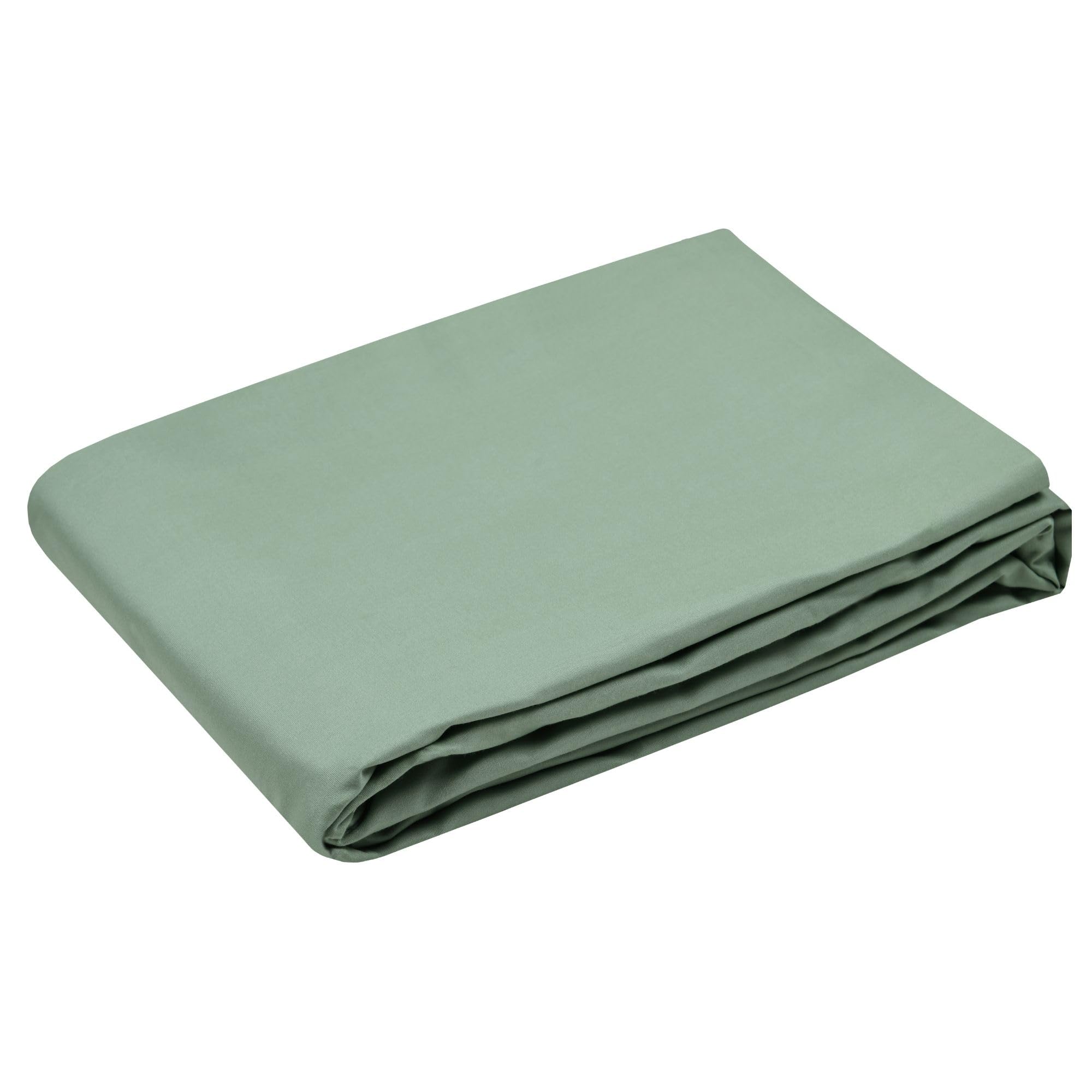 STOF - Duvet cover – Size 140 x 200 cm – Quality cotton percale – 100% Oeko-Tex certified cotton – Colour Green – Elysee model – Bed linen for home – Single Bed – Single