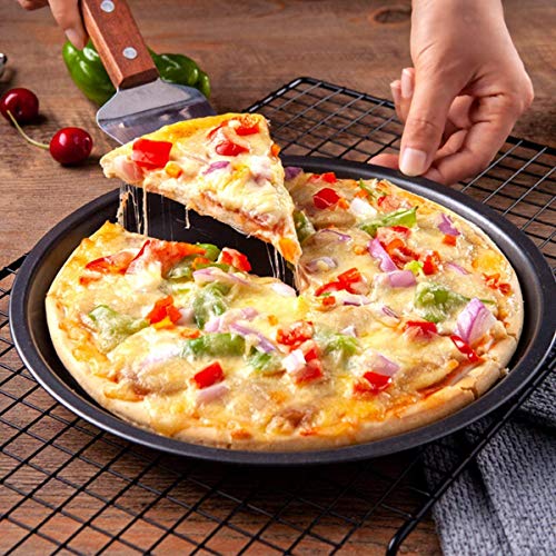 Nonstick Pizza Pan, 13 Inch Carbon Steel Pizza Pan with Holes, Round