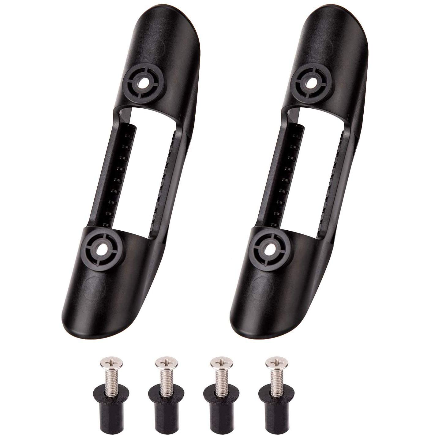 POFET 2PCS Kayak Paddle Mount Clips, Universal Plastic Kayak Paddle Holder, Kayak Paddle Accessories & Fishing Net Clips (4 Screws Included)