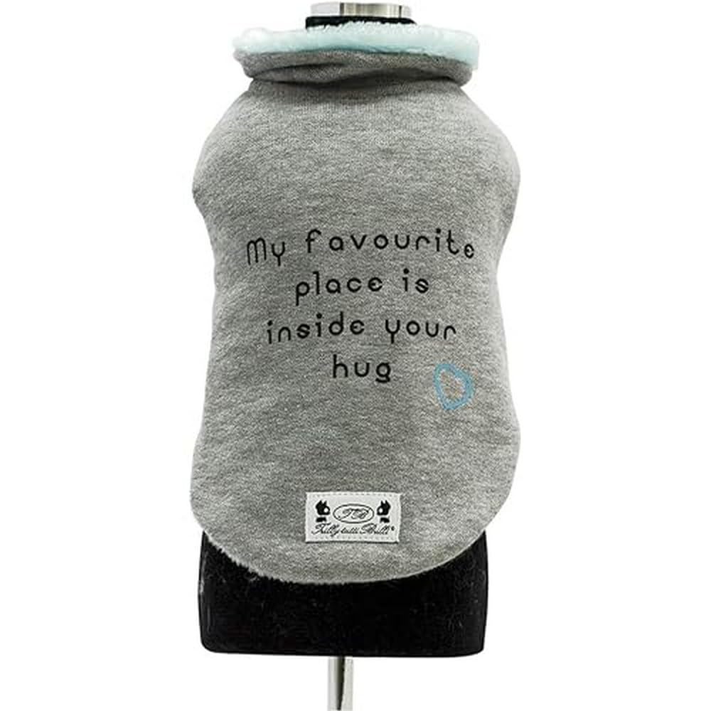 Trilly Tutti Brilli Oriane Sweatshirt with Plush interior And Thermal Vinyl Application, Light Blue, X-Small