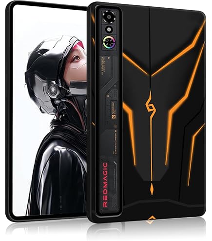 KUSINHOKA Case Compatible With Redmagic Astra Gaming Tablet 9.06 Inches, PU Leather Flip Case With Cover Folding Stand, Shockproof Magnetic Tablet Protective Cover With Wrist Strap, Navy Blue
